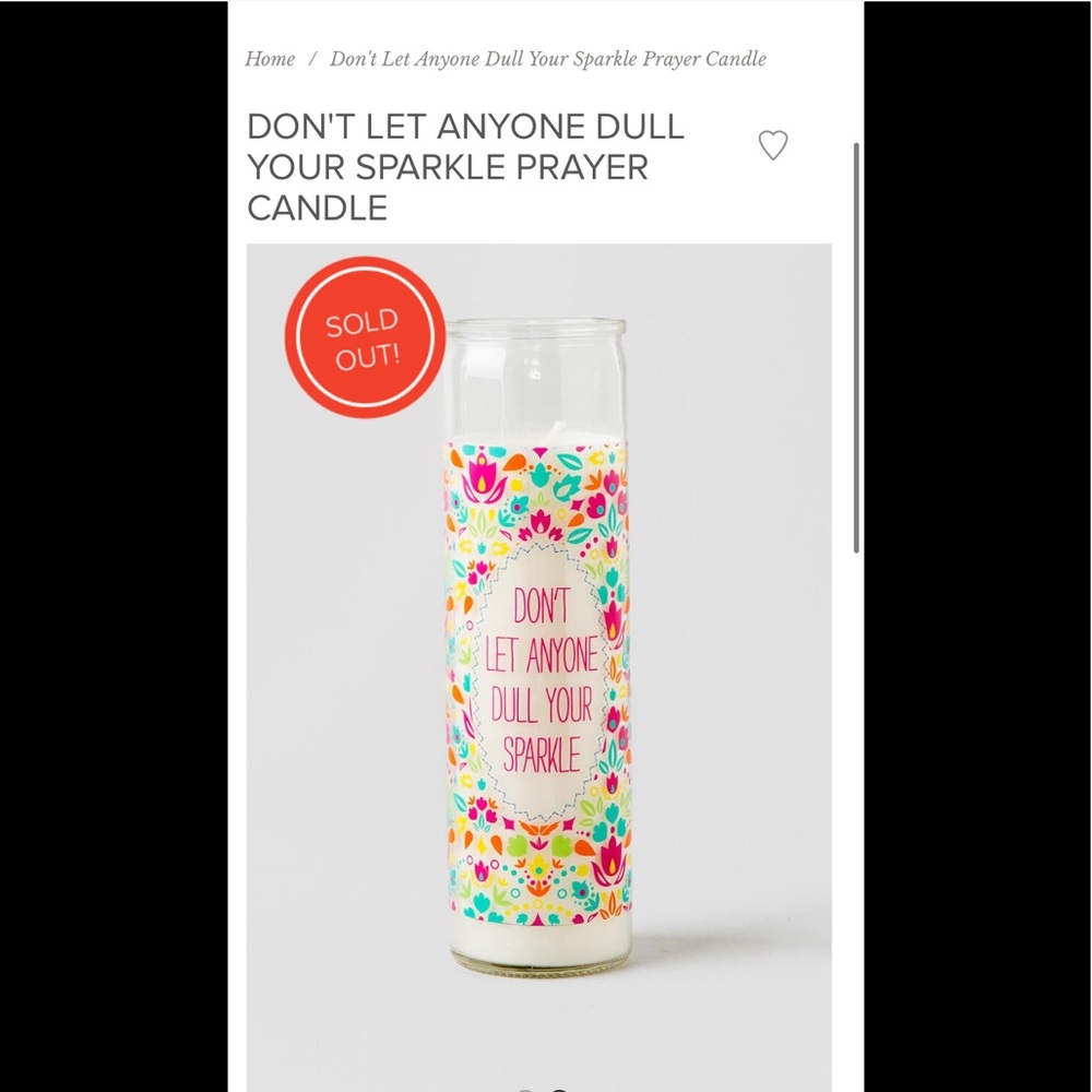 DON'T LET ANYONE DULL YOUR SPARKLE PRAYER CANDLE